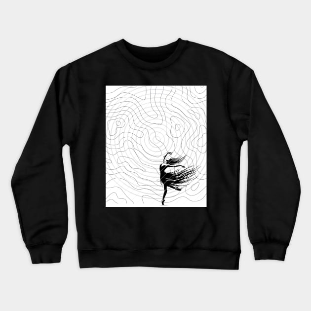 Ballet Dancer - the minimalist Crewneck Sweatshirt by dushkuai